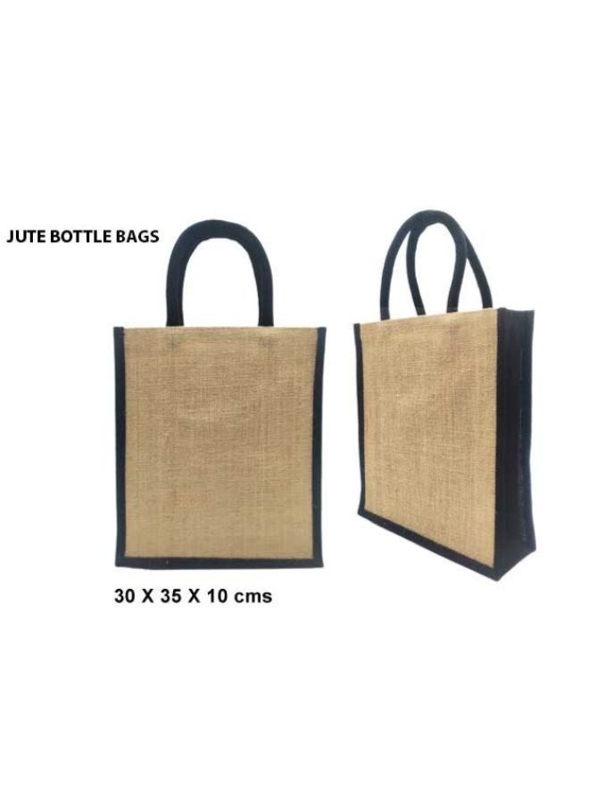 Fatio Set of 10 Jute Bottle Bags for 3 Bottles – Eco-Friendly Cream and Natural Wine Tote - Image 3